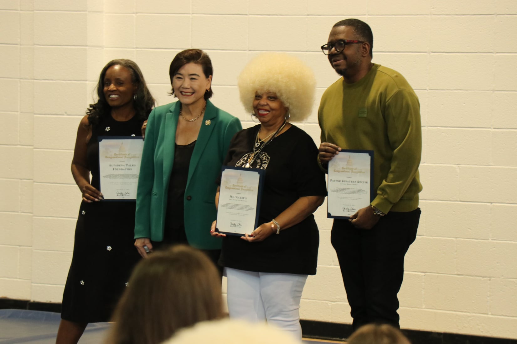 Judy Chu presenting Proclamations to the recipients - November 22 2025