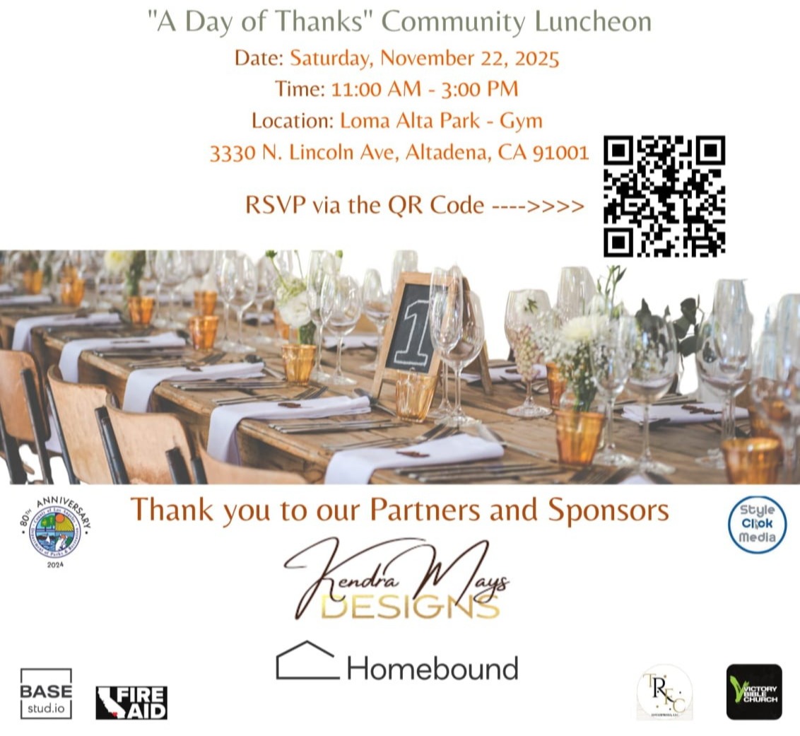 ATF Day of Thanks Community Luncheon Flyer